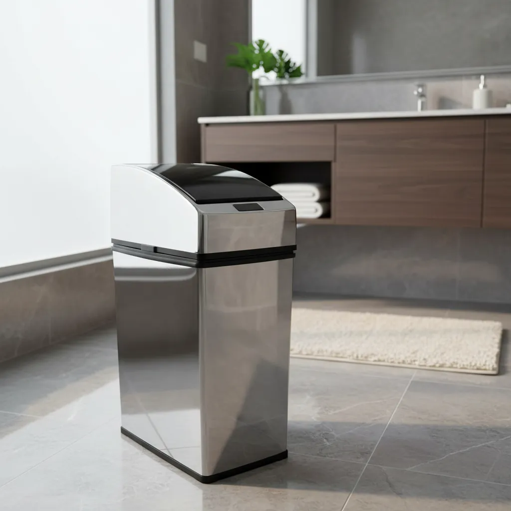 Lixeira Quadrada Automática Inox Com Sensor 3 Litros Kazalinda 5 Lixeira Quadrada Automática Inox Com Sensor 3 Litros Kazalinda
