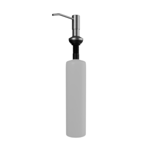 Dosador Detergente Embutir Bancada Pia Redondo Inox Escovado 304 - 500ml - Kazalinda