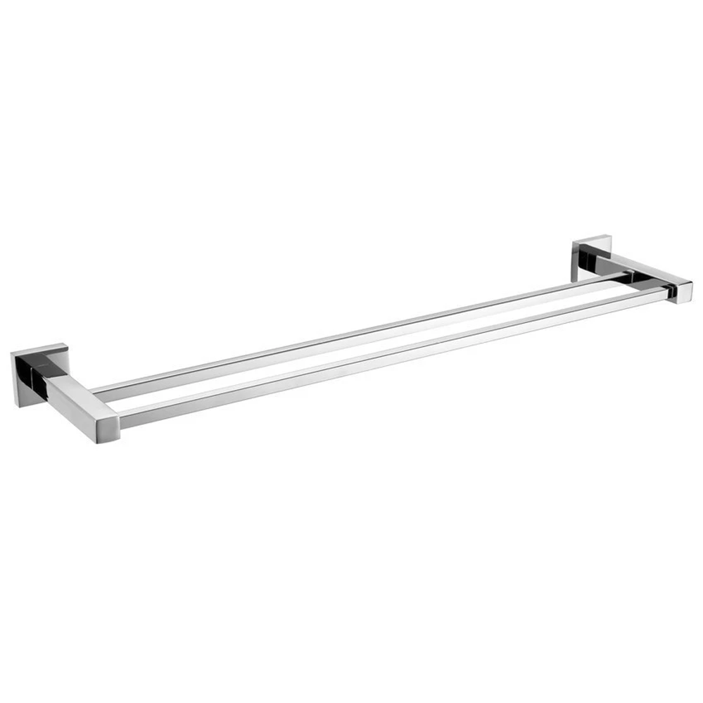 Toalheiro Duplo Quadrado 60cm TrendMetais TM176401 4 Toalheiro Duplo Quadrado 60cm TrendMetais TM176401