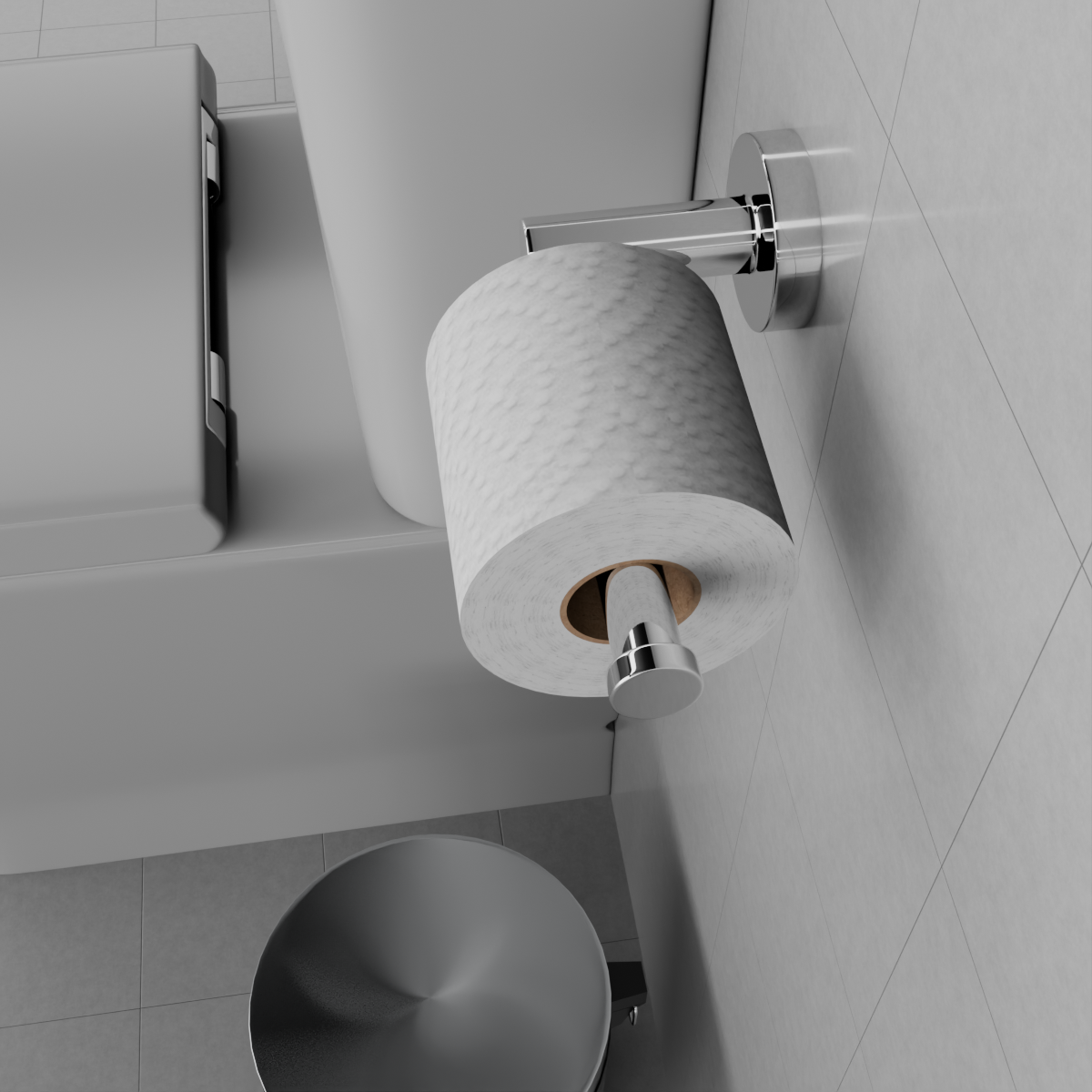 010 Papeleira redonda em latão polido TM 176702 Kazalinda para banheiro com design contemporâneo