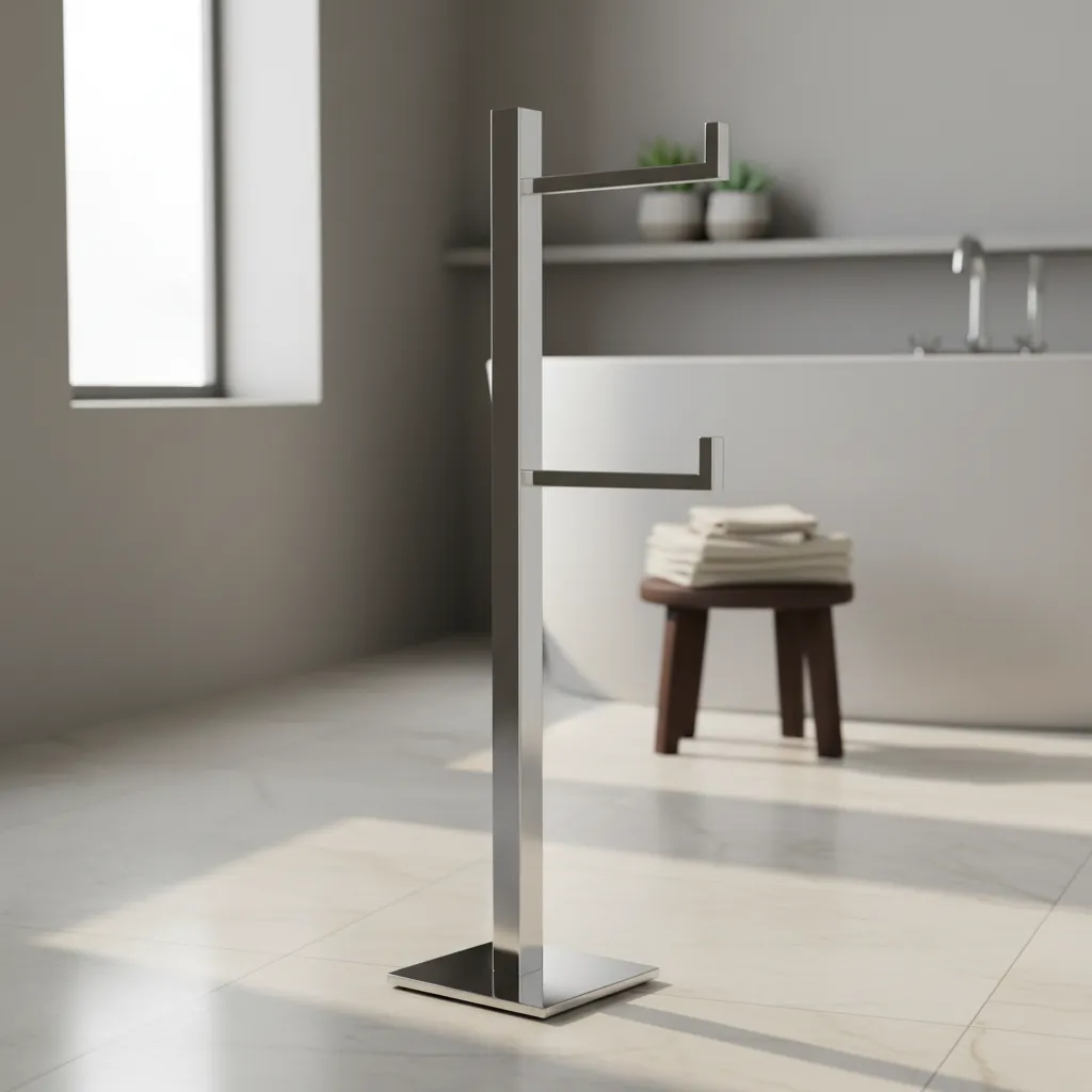 Papeleira Quadrada de Chão em Inox 304 Polido Brilhante Porta Papel Higiênico Premium - Kazalinda Papeleira Quadrada de Chão em Inox 304 Polido Brilhante Porta Papel Higiênico Premium - Kazalinda