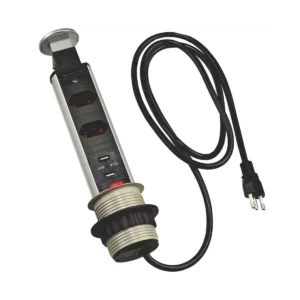 Torre de Tomada Embutir Multiplug 2 Tomadas + 2 USB Renna Bivolt Furo 60m