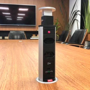 Torre de Tomada Embutir Multiplug 2 Tomadas + 2 USB Renna Bivolt Furo 60m