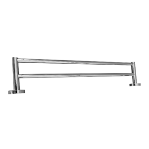 Toalheiro Duplo de 60cm Acabamento Redondo em Latão Cromado – TM176402