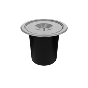 Lixeira de Embutir 5 Litros Tampa Inox Escovado com Balde Kazalinda