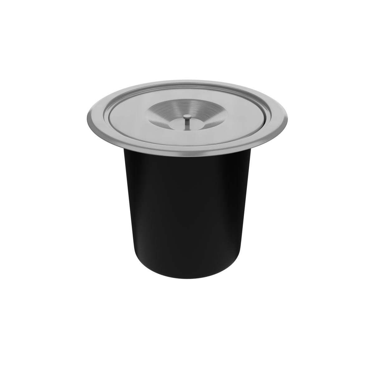 001 Lixeira de Embutir 5 Litros Tampa Inox Escovado com Balde Kazalinda