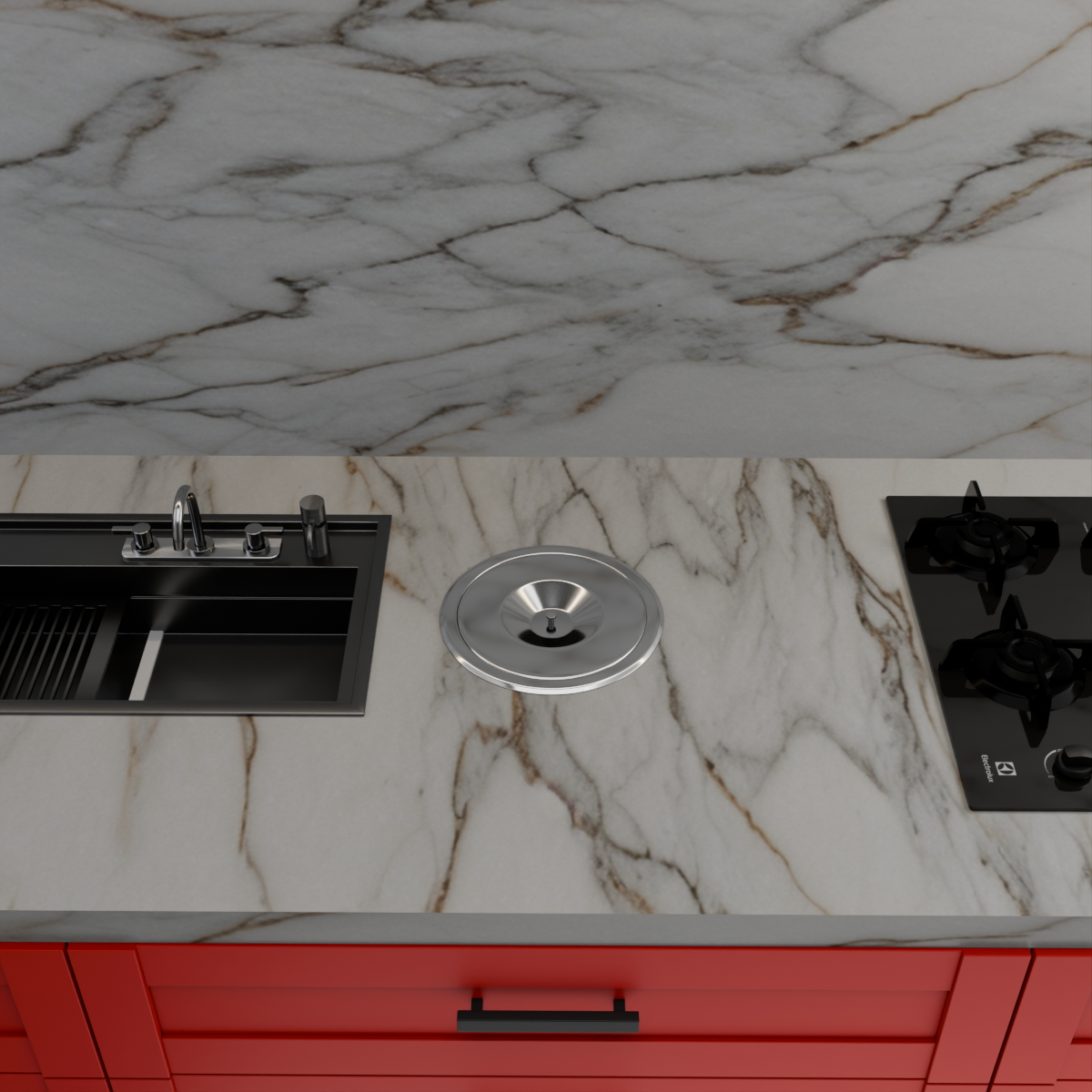 004 Lixeira de Embutir 8 Litros Tampa Inox Polido com Balde Kazalinda