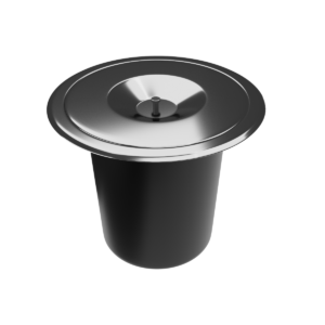 Lixeira de Embutir 8 Litros Tampa Inox Polido com Balde Kazalinda