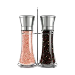 Kit 2 Moedores De Sal Grosso E Pimenta Do Reino Em Aço Inox