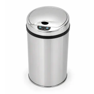Lixeira Automática Premium Redonda Inox 12 Litros Kazalinda