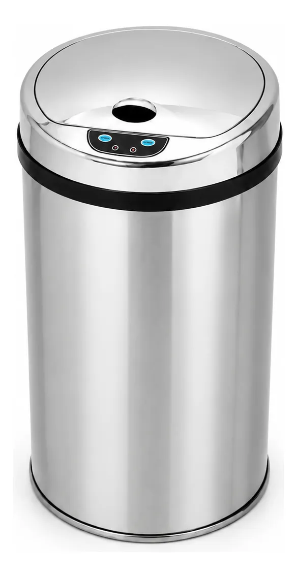 Lixeira Automática Premium Redonda Inox 30 Litros Kazalinda 1 Lixeira Automática Premium Redonda Inox 30 Litros Kazalinda
