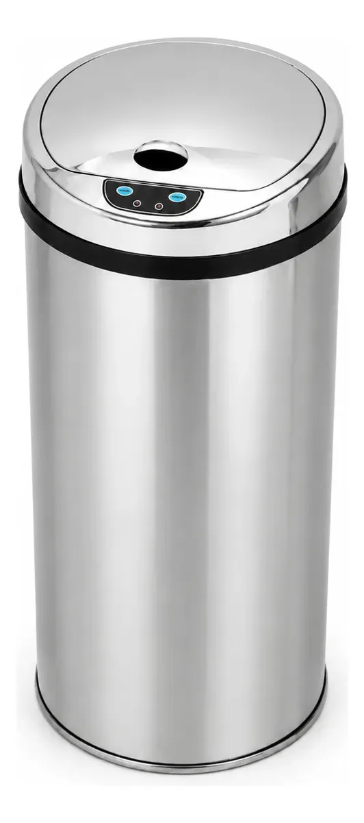 Lixeira Automática Premium Redonda Inox 42 Litros Kazalinda 1 Lixeira Automática Premium Redonda Inox 42 Litros Kazalinda