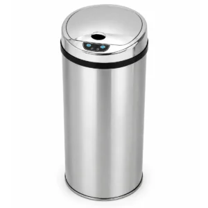 Lixeira Automática Premium Redonda Inox 42 Litros Kazalinda