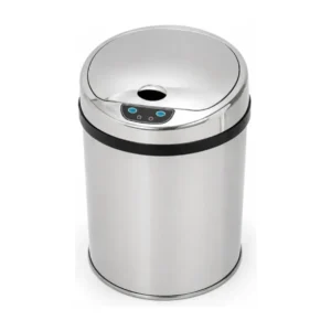 Lixeira Automática Premium Redonda Inox 9 Litros Kazalinda