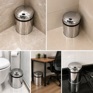 Lixeira Automática Premium com Sensor em Inox – 6 Litros