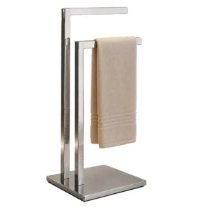Porta Toalhas de Pia Duplo Inox Polido 304 – Kazalinda | Toalheiro Lavabo Premium