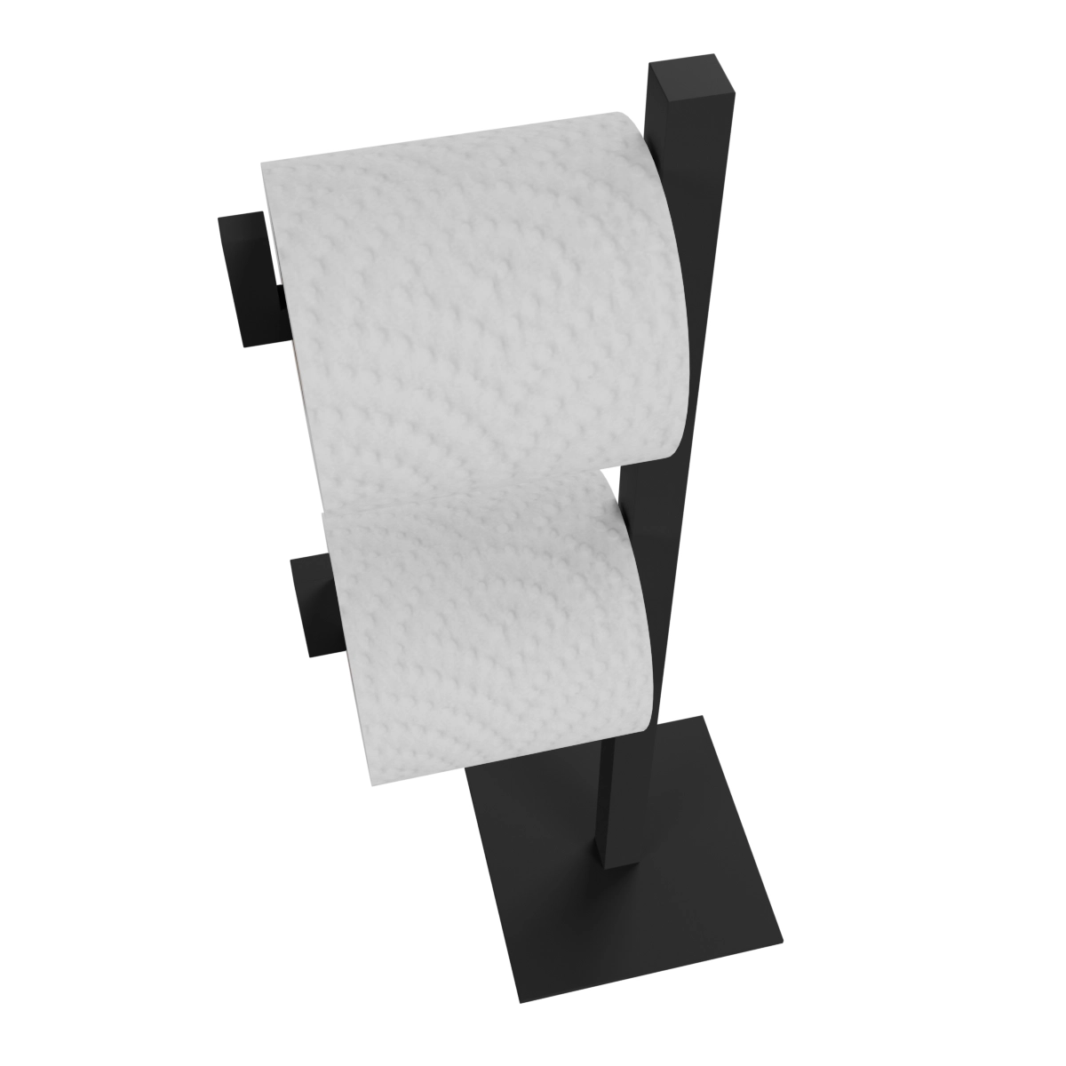 Papeleira Quadrada Dupla Porta Papel Chão Preta - Kazalinda 6 Papeleira Quadrada Dupla Porta Papel Chão Preta - Kazalinda