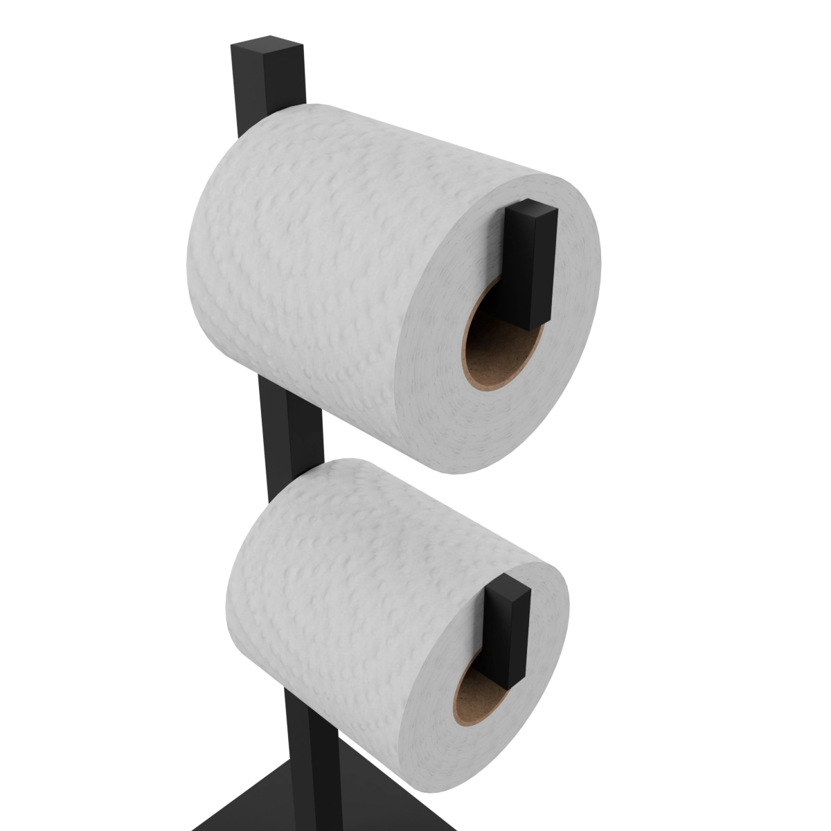 Papeleira Quadrada Dupla Porta Papel Chão Preta - Kazalinda 8 Papeleira Quadrada Dupla Porta Papel Chão Preta - Kazalinda