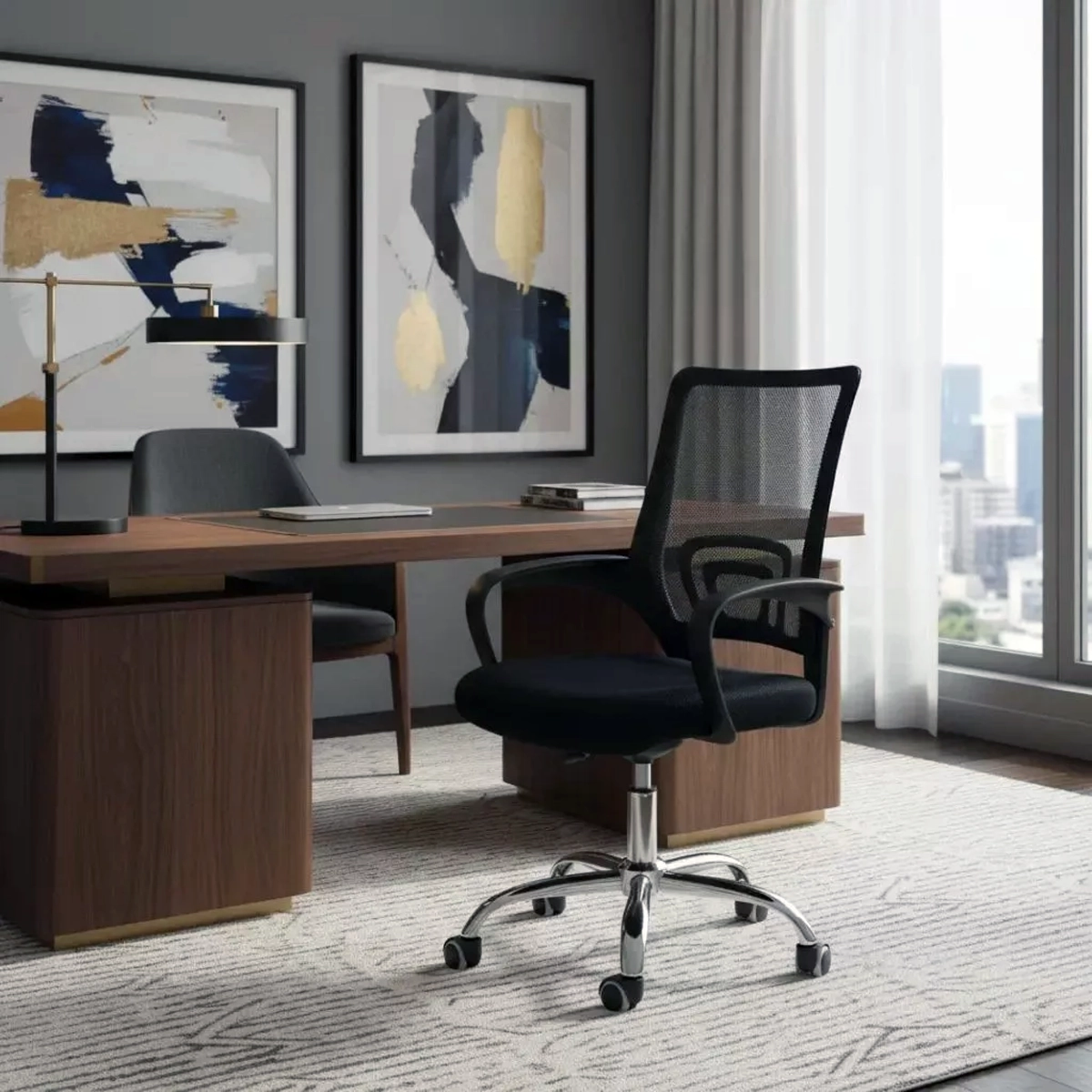 Cadeira Office Escritório Rodízio Tres Comfort Kazalinda 8 Cadeira office escritório rodízio Tres Comfort Kazalinda poliuretano premium