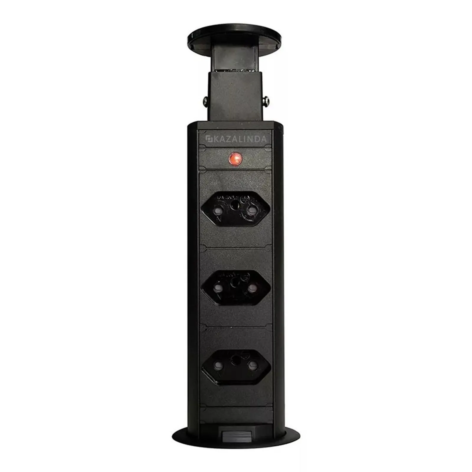 Torre de Tomada Retrátil Multiplug Embutir Preta 1 Torre de Tomada Retrátil Multiplug Embutir Preta