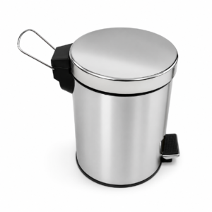 Lixeira Pedal 3L Inox Fechamento Slow Motion Kazalinda