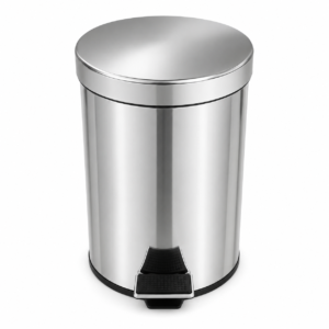 Lixeira Pedal 5L Inox Fechamento Slow Motion Kazalinda