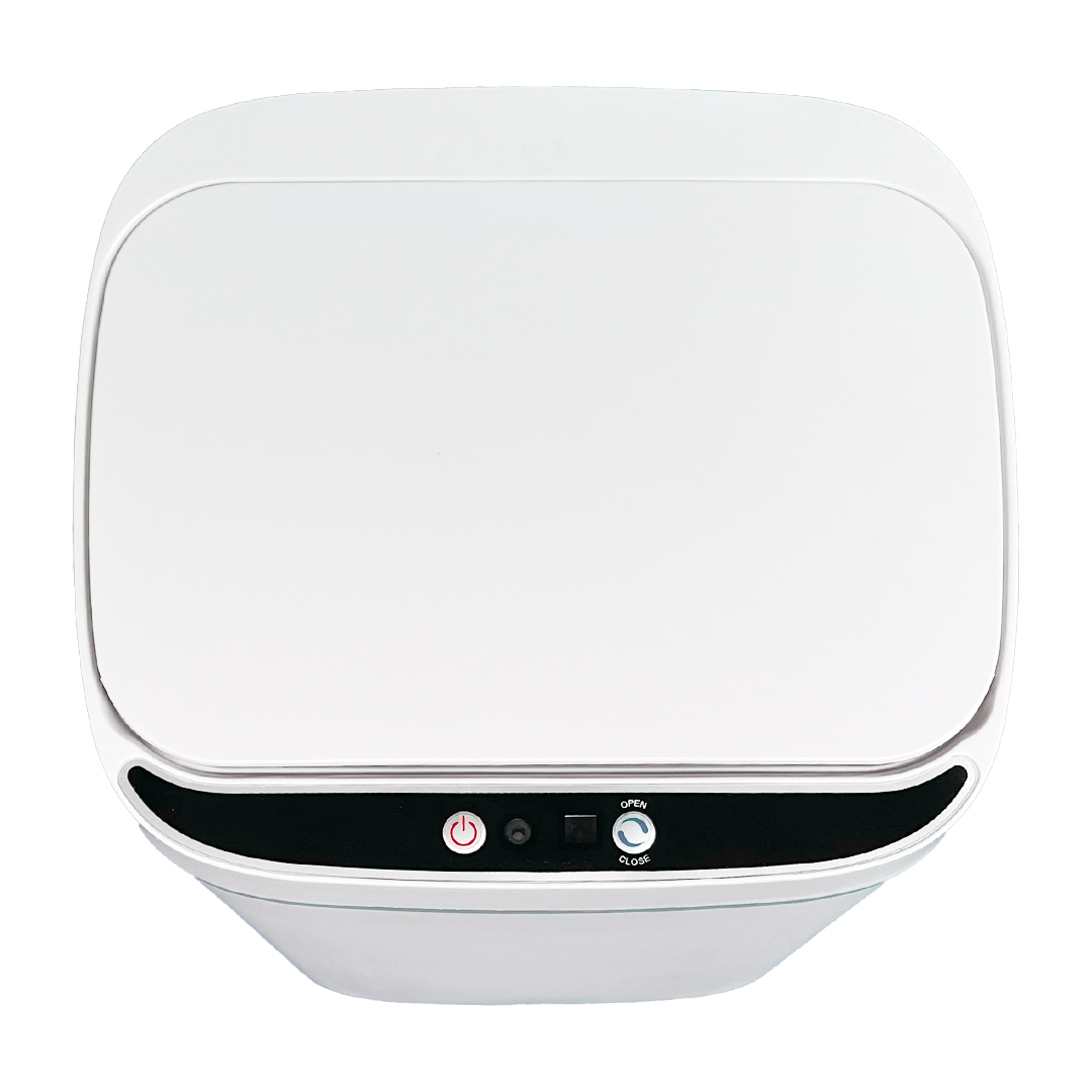 3225677 (1) Lixeira Inteligente Automática Branca com Sensor e Led 13L