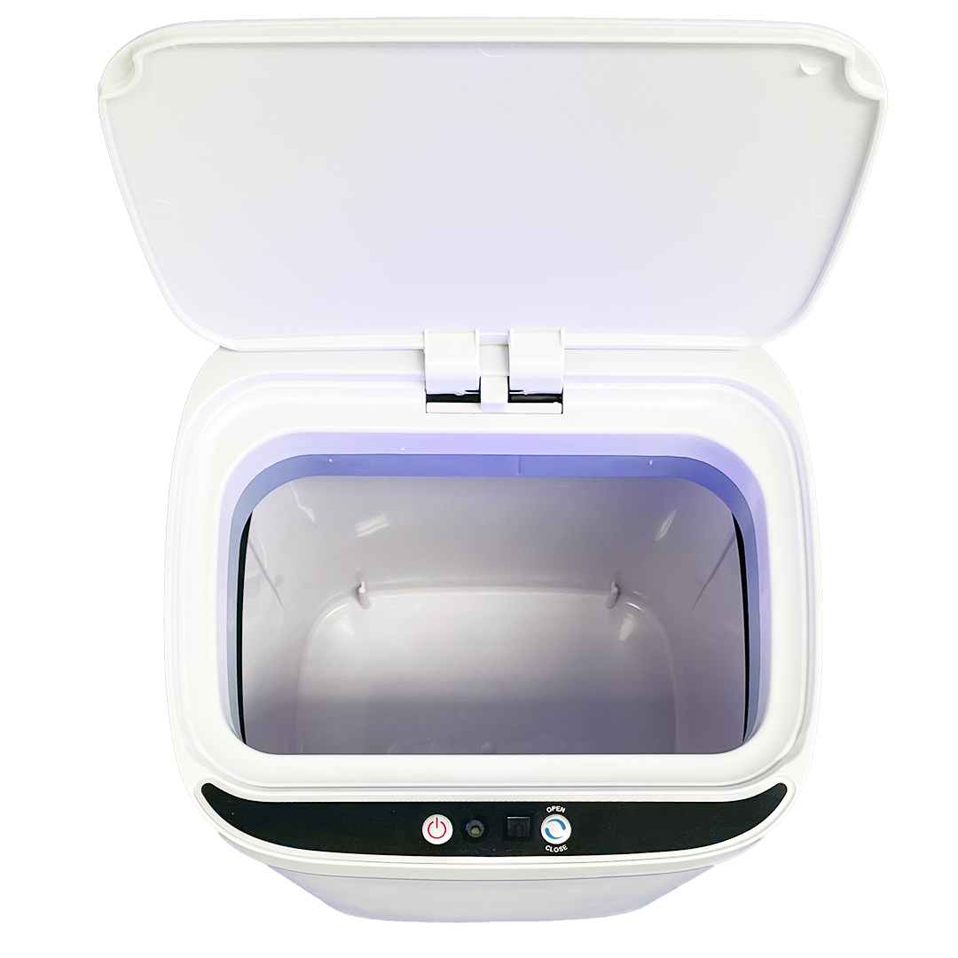 3225678 Lixeira Inteligente Automática Branca com Sensor e Led 13L