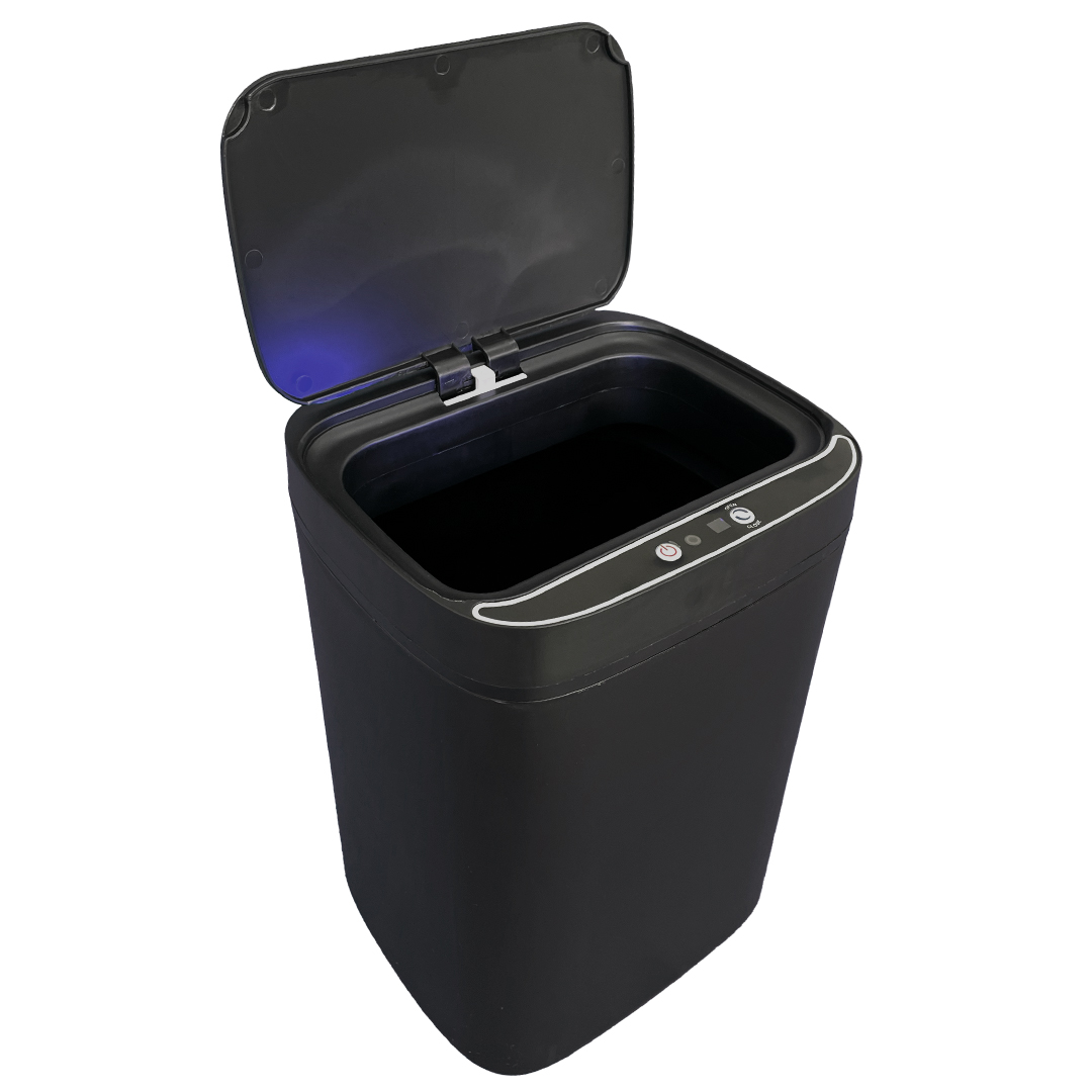 3225890 Lixeira Inteligente Automática Preta com Sensor e Led 13L