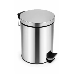 Lixeira Pedal 20L Inox Fechadura Slow Motion Kazalinda