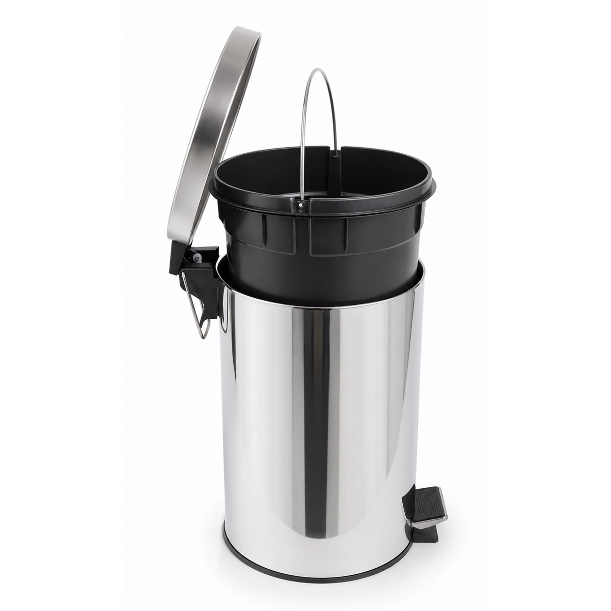 Lixeira Pedal 30L Inox Fechamento Slow Motion Kazalinda