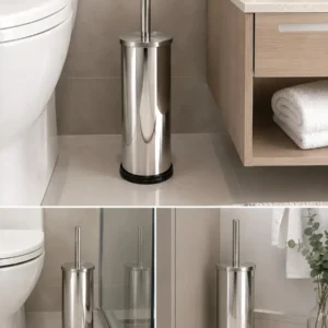 Escova Sanitaria com Suporte em Inox Polido – Kazalinda