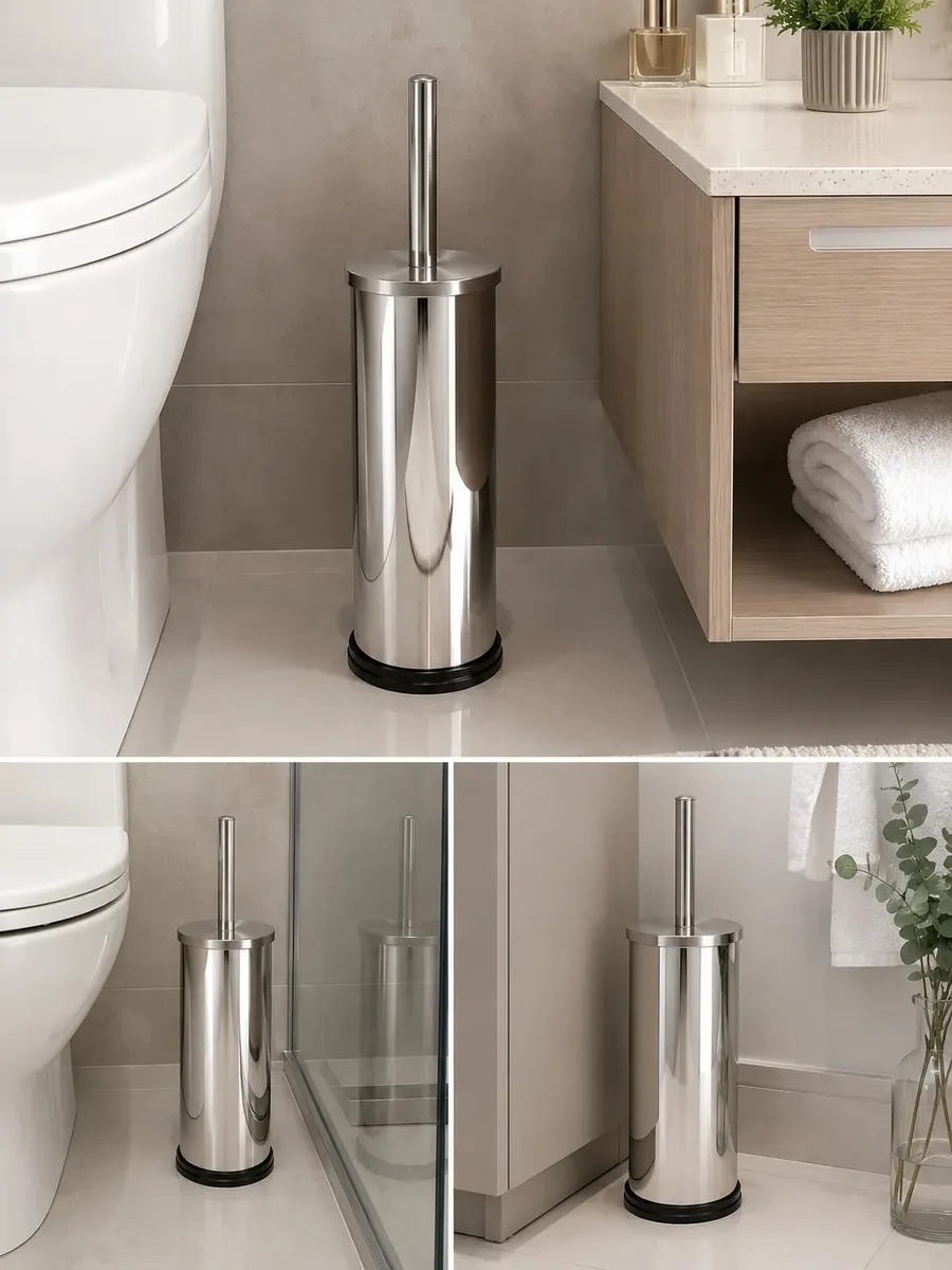 Escova Sanitaria com Suporte em Inox Polido – Kazalinda 3 Escova Sanitaria com Suporte em Inox Polido – Kazalinda