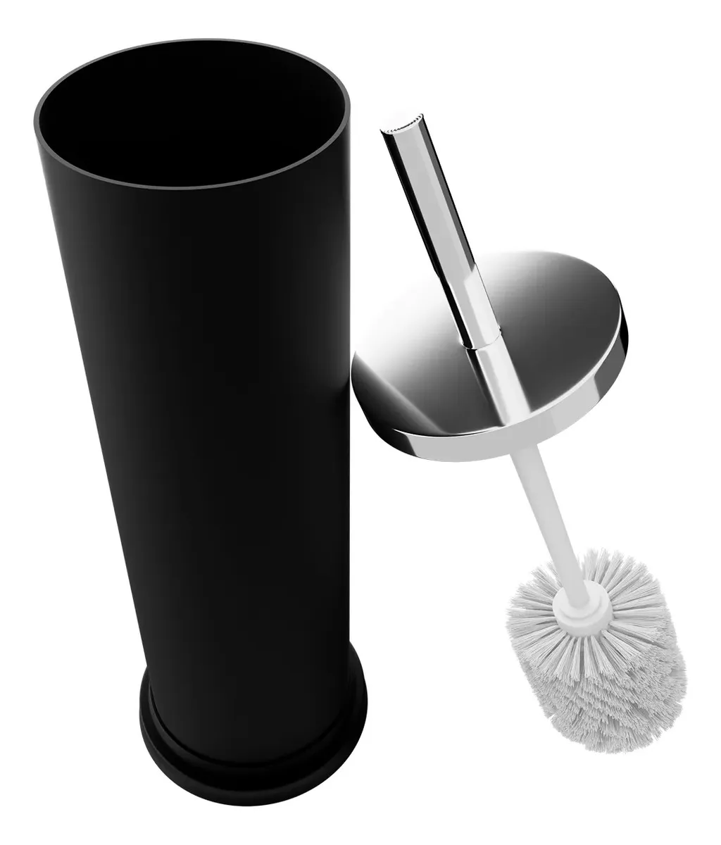 Escova Sanitaria com Suporte em Inox e Pintura Preta - Kazalinda 4 Escova Sanitaria com Suporte em Inox e Pintura Preta - Kazalinda - Banheiro Moderno e Higienico