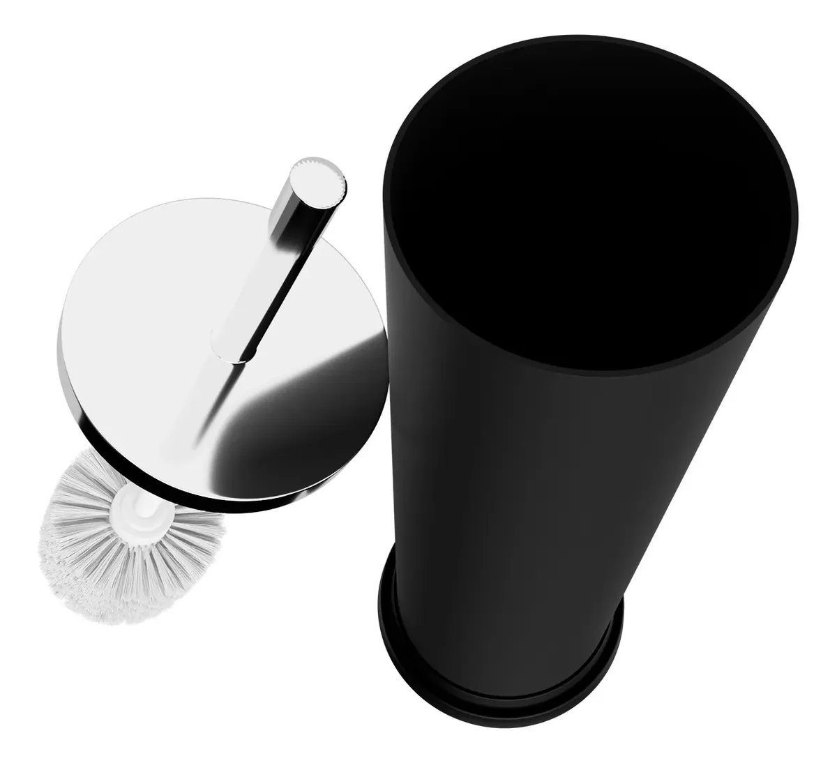 Escova Sanitaria com Suporte em Inox e Pintura Preta - Kazalinda 7 Escova Sanitaria com Suporte em Inox e Pintura Preta - Kazalinda - Banheiro Moderno e Higienico