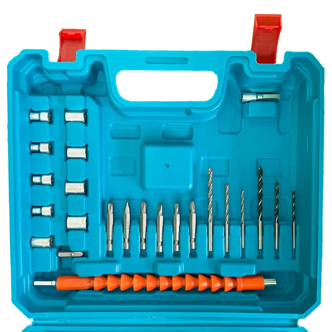 Parafusadeira 12V Sem Fio Profissional + 2 Baterias + Maleta Completa 45Nm 9 Parafusadeira e Furadeira 12V Bateria Extra 1300mAh 60Hz Kazalinda - Ferramenta Eletrica Profissional Compacta